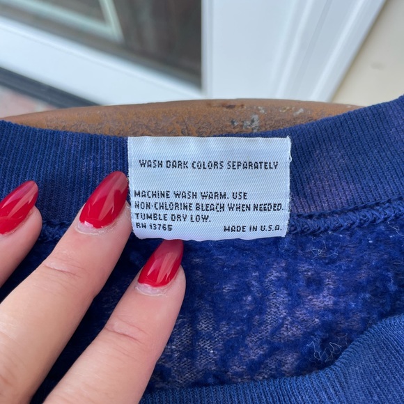 Vtg pro spirit oversized bleach dye crewneck - Picture 3 of 5